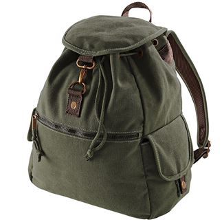 Vintage canvas backpack