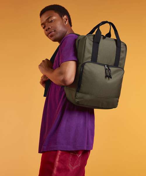 Recycled twin handle cooler backpack