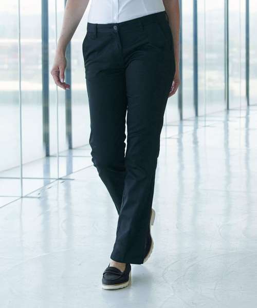 Women's 65/35 flat fronted chino trousers
